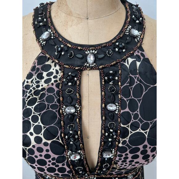 Sue Wong Nocturine Beaded Halter Cocktail Dress size 2 - Picture 4 of 10